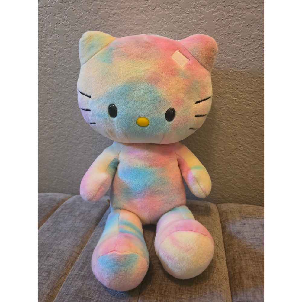 Build-A-Bear Hello Kitty Plush Pastel Tie Dye Sanrio Stuffed Animal Collectible